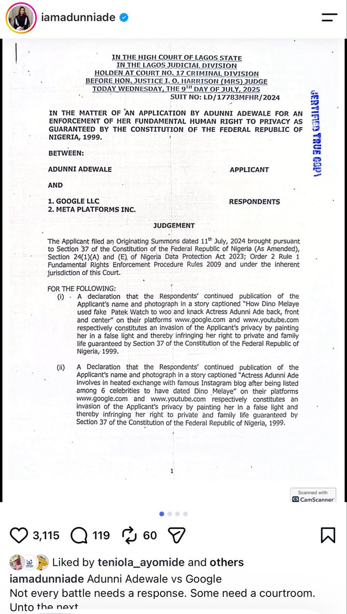 dammiedammie35's tweet photo. Adunni Ade sued Google 100 million Naira keh😭🙆🏼‍♂️ https://t.co/aTPVoYhevK