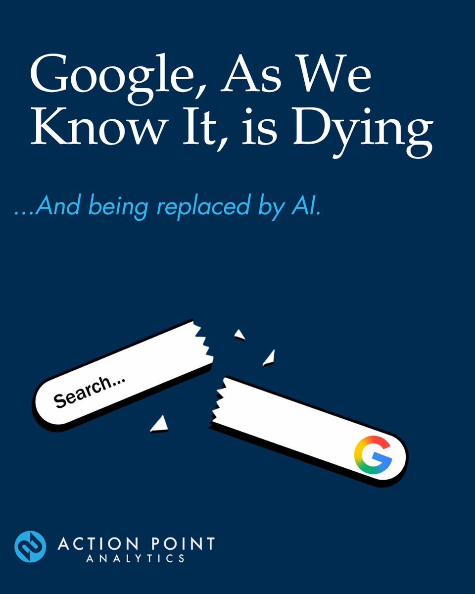 ActionPointC's tweet photo. Google, as we know it, is dying — and AI is replacing it. 🤖🔍

The new game for businesses is GEO — Generative Engine Optimization. Don’t optimize to rank. Optimize to be cited by AI.

💬 Is your business adapting to GEO? Drop a comment below.

#SEO #GEO #AI #DigitalMarketing https://t.co/sYuV40Ni6B