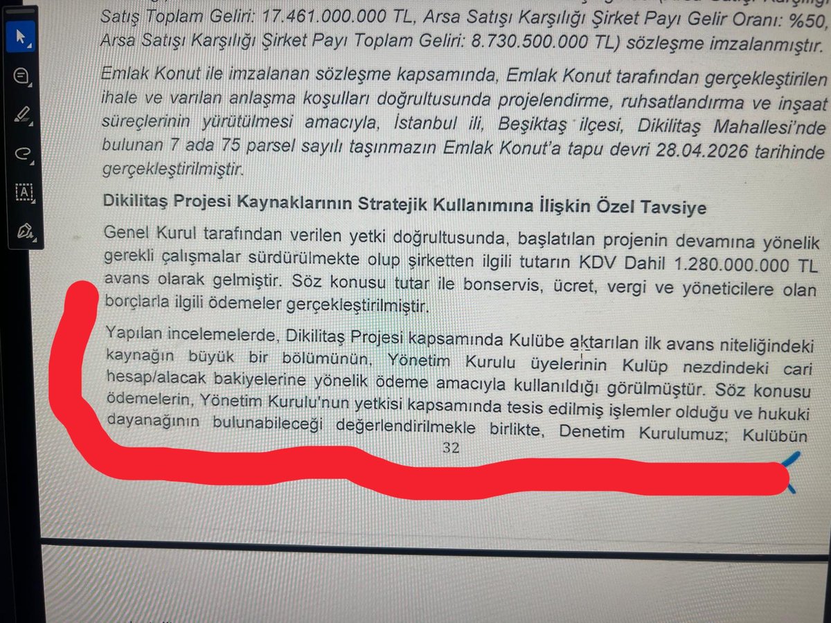 firatgunayer's tweet photo. Denetleme Kurulu raporunu şimdi inceleyebildim.

Borç artışı hızlanmış durumda ve rakam 28 milyarı geçmiş.

Dikilitaş'tan gelen 1.28 Milyar TL'nin çok büyük bir kısmı yöneticilerin içerideki alacaklarına gitmiş. https://t.co/v38R4s5pwY