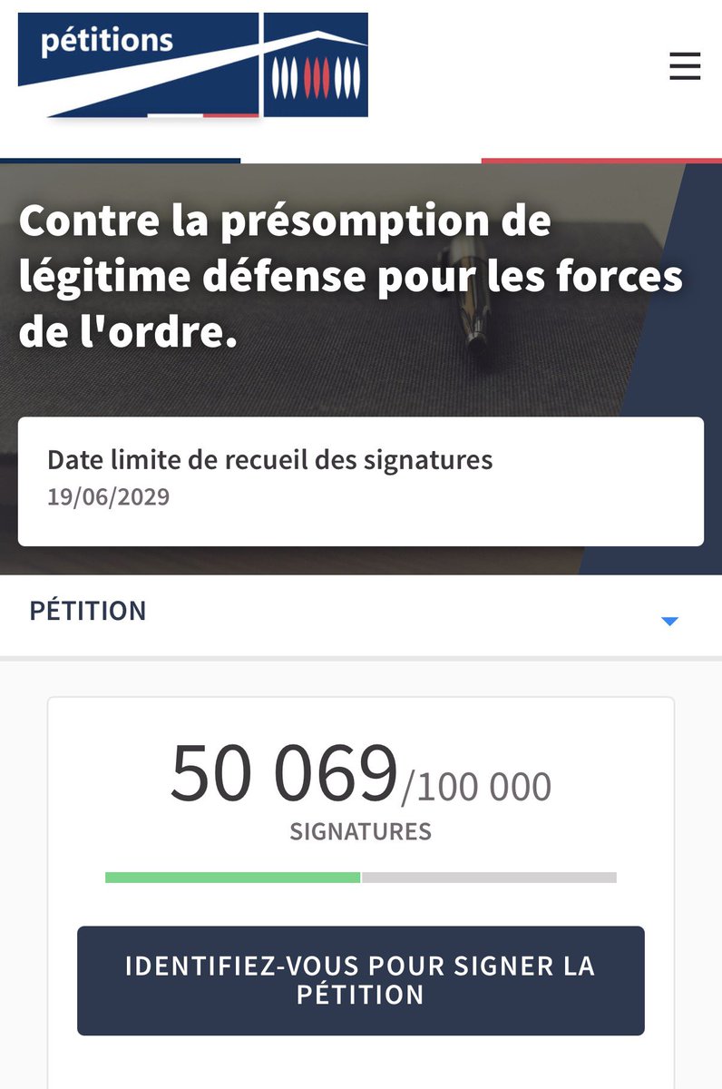 Portes_Thomas's tweet photo. Plus de 50.000 signatures contre la loi qui propose de donner un permis de tuer aux policiers et aux gendarmes !

Continuez de signer et faites circuler autour de vous ! 

Lien : https://t.co/AZykBRzxHp https://t.co/bjgv5XTDTy
