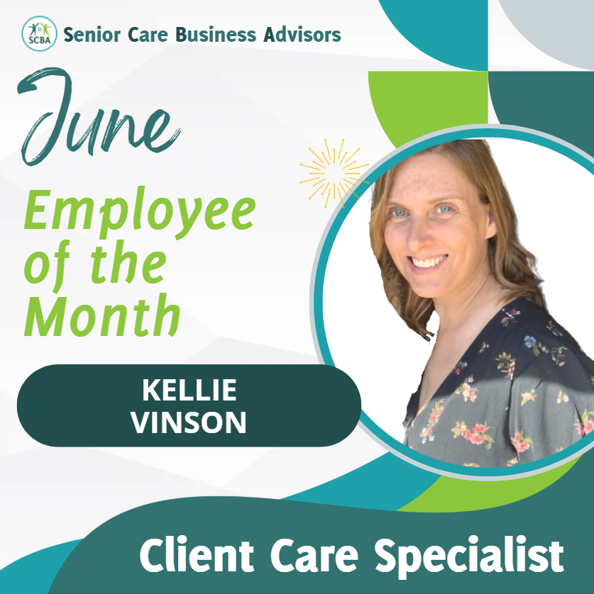 seniorcareba's tweet photo. It's that time again to recognize outstanding team members!

Join us in celebrating Kellie as Employee of the Month for June!

Thank you for all of your support &amp; team work to help our team stay successful! 🤗🤗 https://t.co/08CM3X6gto