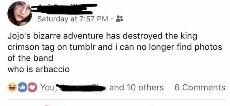 EMPORIOSMOM's tweet photo. My favourite genre is people discovering Jojo https://t.co/yCDdPAOJPn