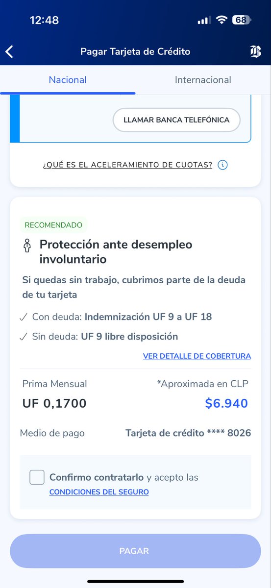 ppschile's tweet photo. Que lata @bancodechile metiendo seguros en cualquier parte, ahora hay que cuidarse incluso del mismo banco que te cague https://t.co/jIoxFXWB1I