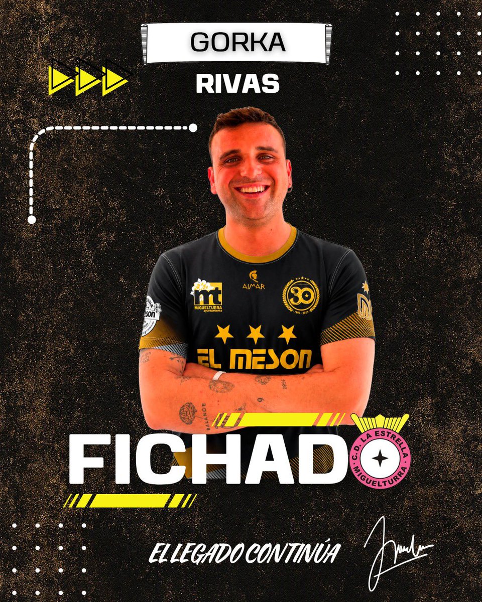 laestrellacd's tweet photo. 𝙁𝙄𝘾𝙃𝘼𝙅𝙀 ‼️

✨ Gorka se une a La Estrella 26.27

💣 Pólvora para el ataque, donde junto a su hermano hará las delicias de la afición 

¡Bienvenido a tu nueva casa! 🌟

#ElLegadoContinúa✨ https://t.co/8FU9q7HQV2