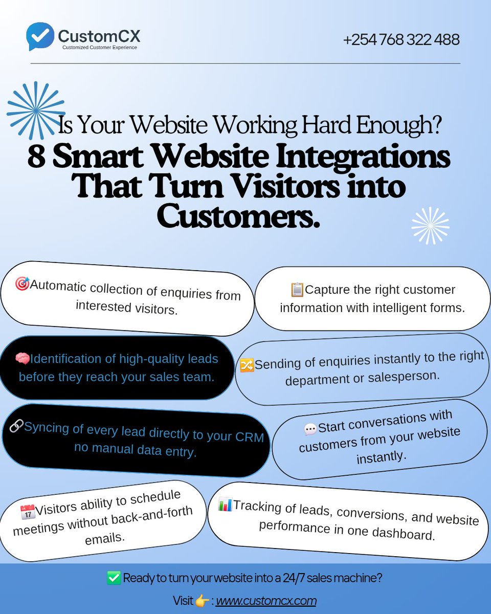 CustomCx's tweet photo. Have you heard about Website Intergation?

#CustomCX #Customized #websiteintegration #todayupdate https://t.co/H2KaungYYK