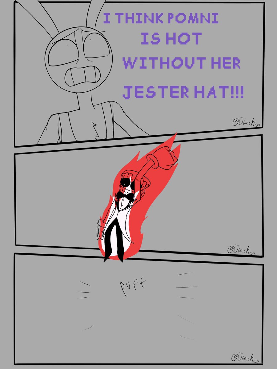 Juachoeart's tweet photo. Regular show inspired 
(Now that I think about it, it more funny in Spanish) 
#tadc #jax #zooble #kinger #caine #funnybunny #tadcfanart https://t.co/6UAlu0rl1L