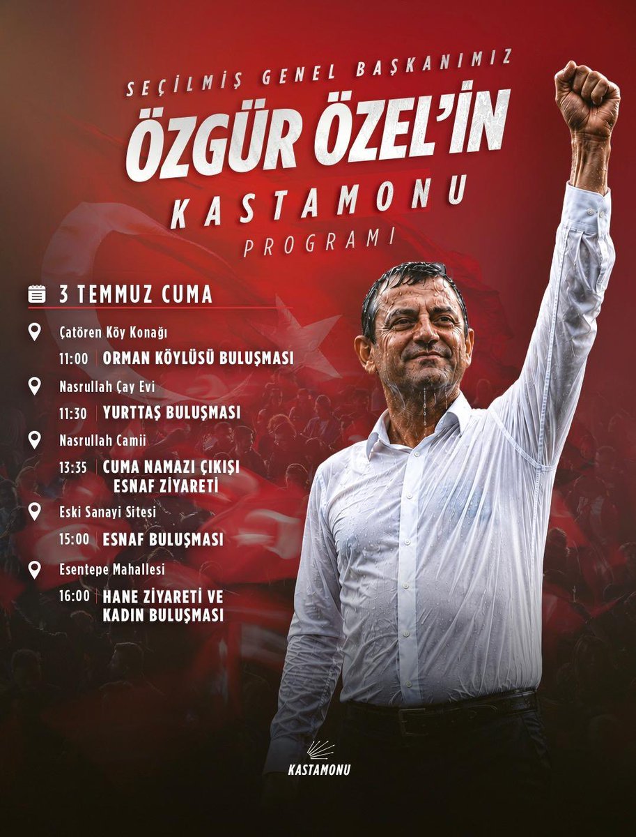 cenginyurt52's tweet photo. Yarın Kastamonu’dayız! Meydanları doldurup, Özgür Özel’im yanında olacak mıyız Kastamonu? https://t.co/ZoFLs9V7CV