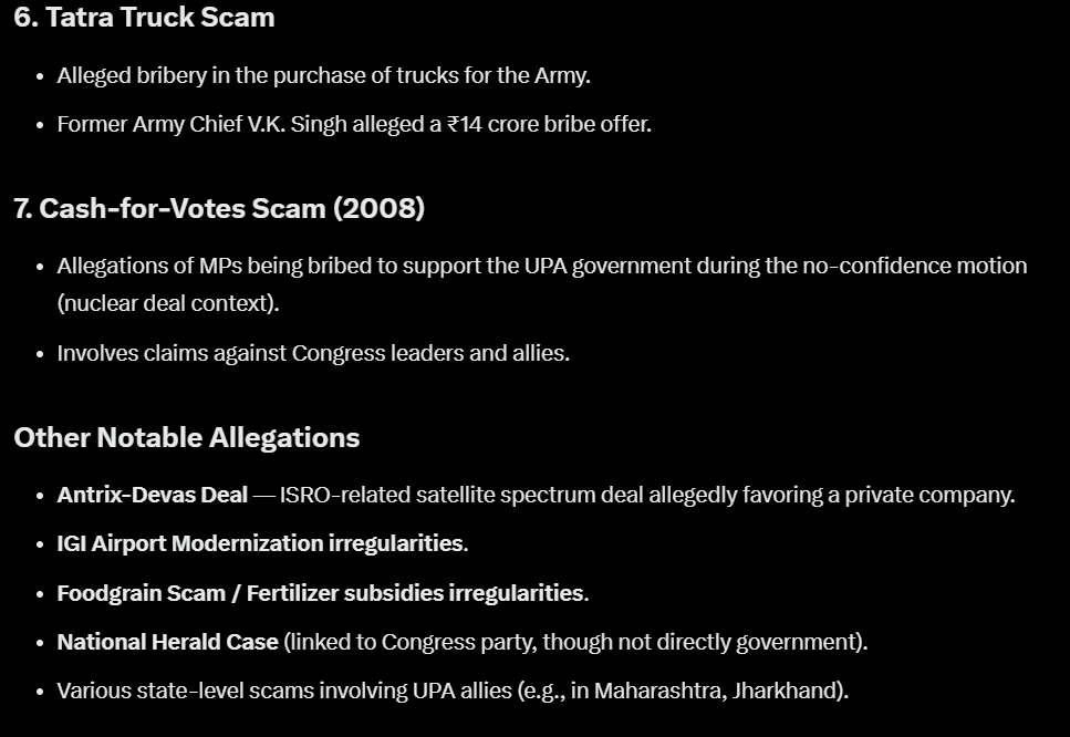 onlyWsss's tweet photo. @priteshshah_ "India had never witnessed corruption in 70 years"
Are you fuck*ing kidding me? 
These are just the scams that came to light. Many more got buried, and you Congressis still haven’t paid the price for it. https://t.co/z68wcJxp6H