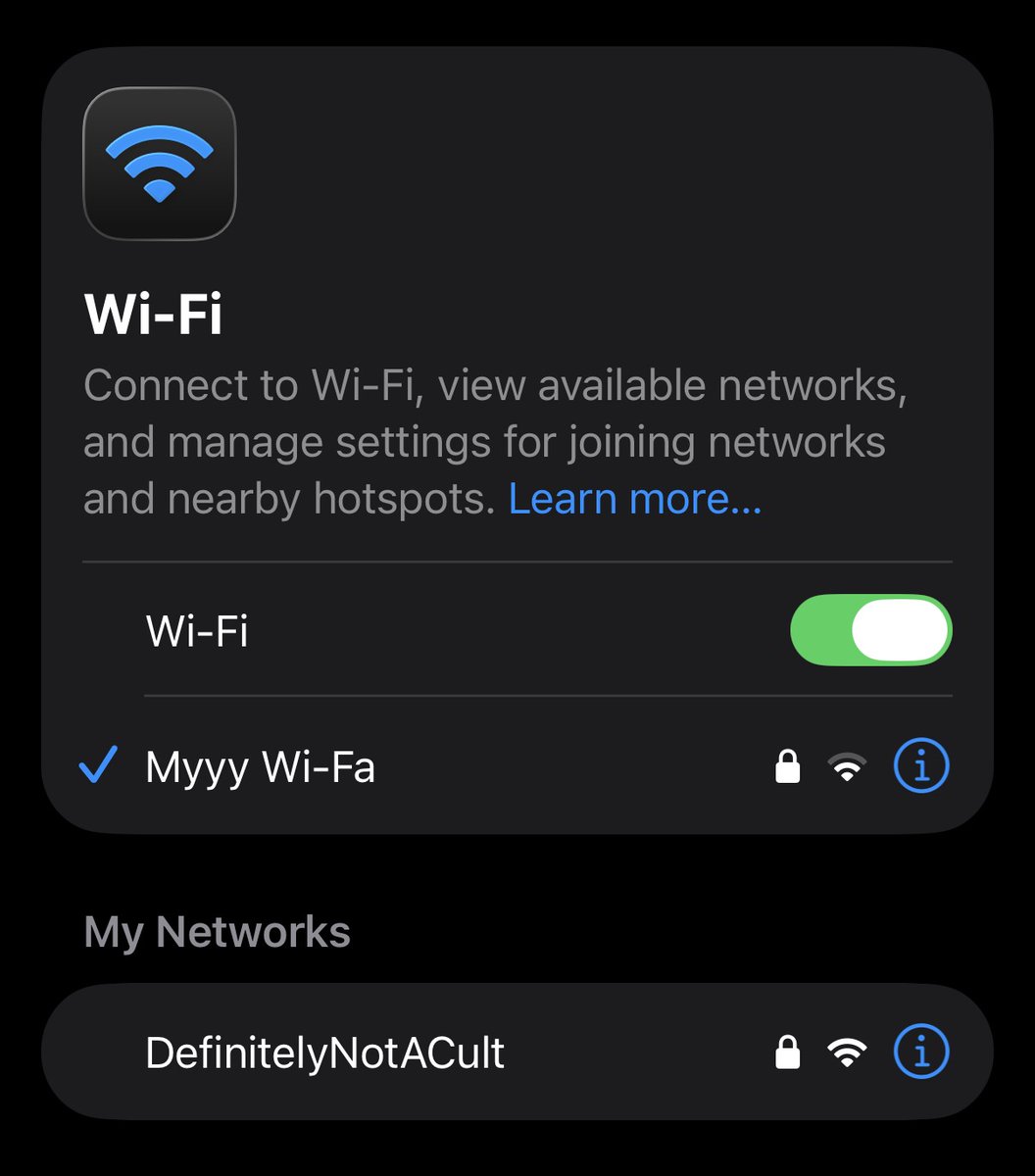 mikechaves_io's tweet photo. @Kyrannio Kiri, these are my actual WiFi networks in my house. I'll never let Borat go! https://t.co/GDIqqgSQdG
