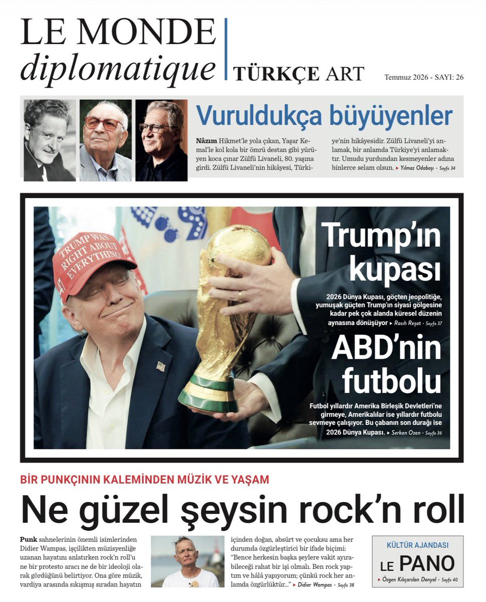 aykutkucukkaya's tweet photo. Hangi makaleden başlamak istersiniz? 

Aylık gazeteniz Le Monde diplomatique Türkçe’nin Temmuz sayısı yarından itibaren 81 ilde, Kıbrıs’ta bayilerde… 

Dünyayı ve Türkiye’yi daha iyi anlamak için… Keyifli okumalar…

@annececilrobert @SerkanOzan77 @LMdTurkce @hhilaall @yilmazodabasi @LivaneliZulfu @ozguraltuncu @ailedayanismagi @SHazalocak @mkerdemol @rasihresat @buraktatari @oyurtoglu @Fundaedit @ozgen6 @nznmor