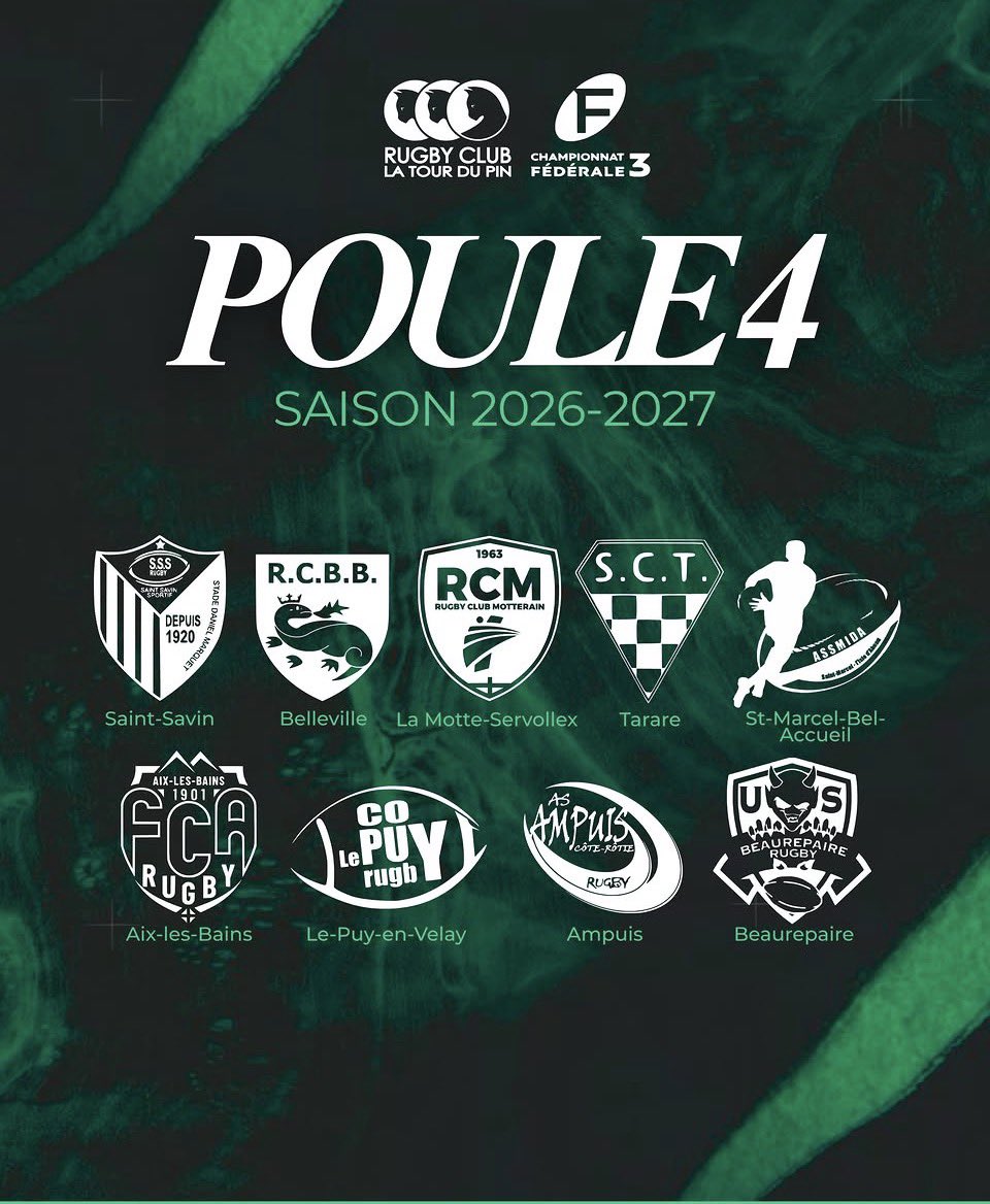actu_RCVT's tweet photo. Fraîchement relégué en fédérale 3 après trois saisons en Fédérale 2, le RCVT connaît désormais sa poule pour la saison 2026/2027 🔥💚🖤 https://t.co/D83saaWISf