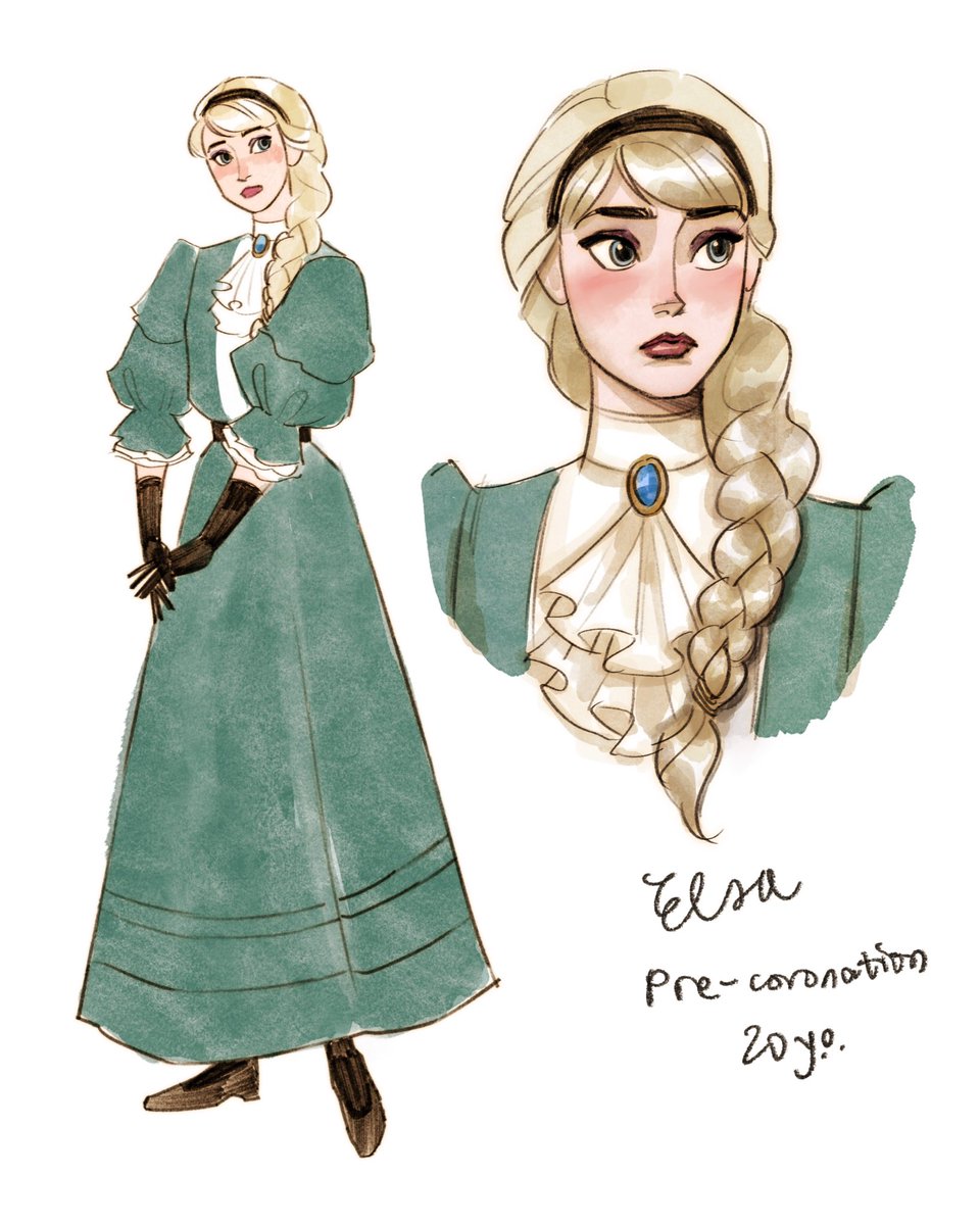 myrthena's tweet photo. Designs for Jack and Elsa because I can’t keep drawing them in the same clothes for the 7th year in a row anymore #jelsa https://t.co/7Bczi8MFhC