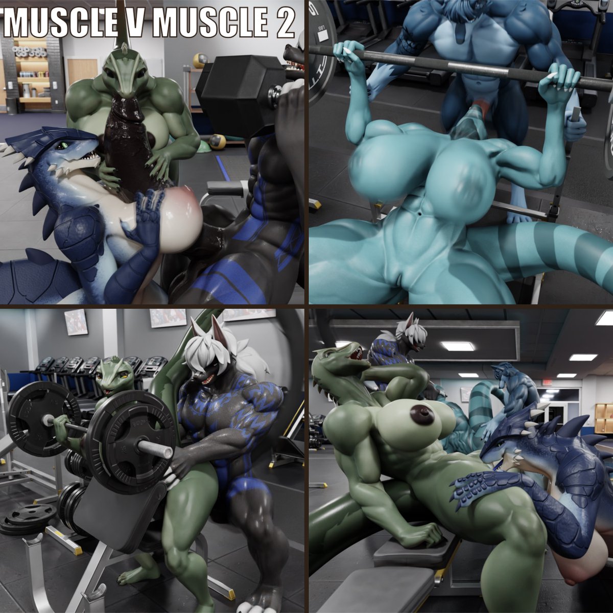 DigitalTenthX's tweet photo. Title: Muscle V Muscle 2 

Image Set DL: https://t.co/zHza3IbqDS https://t.co/ONU8HaFC2F