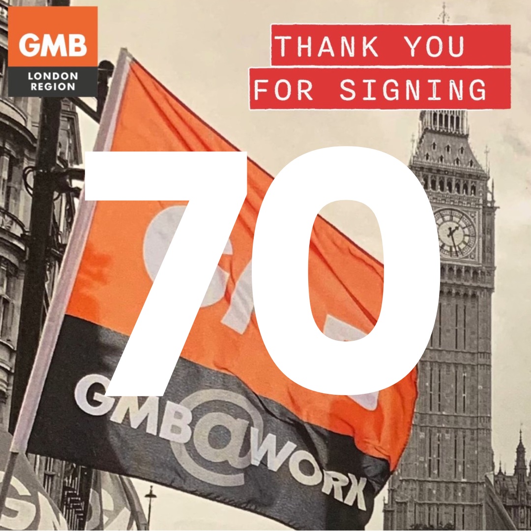 GMBPoliticsLDN's tweet photo. 70 MPs and peers have now told Parliament's cleaners the same thing. You are not on your own.
And the list is still growing.
Thank you Sarah Owen MP for signing our letter. #StandWithCleaners (Signature no. 70) https://t.co/45UvShUuKL