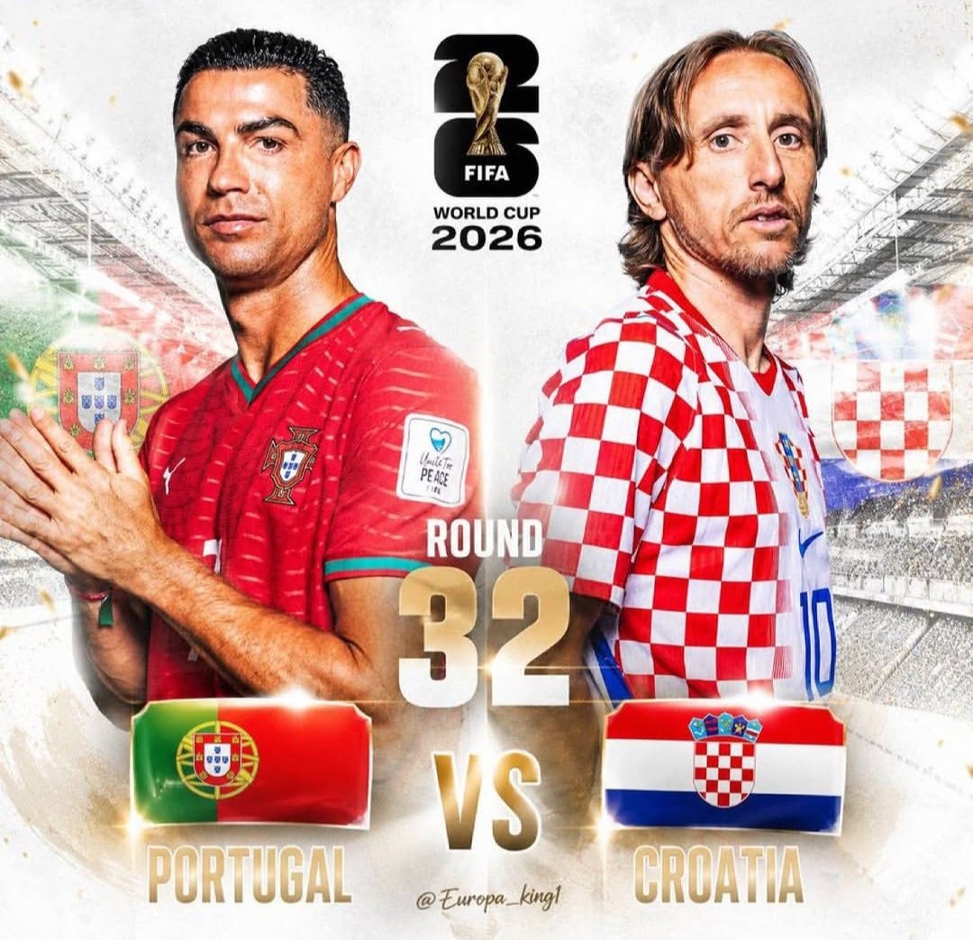 sim5o's tweet photo. مواجهة قوية بين البرتغال و كرواتيا 
ما هي توقعاتك للفائز ؟؟
#كاس_العالم_٢٠٢٦ #كاس_العالم 
#fifa_world_cup_2026 #World_Cup 
#FIFAWorldCup #WorldCup #WorldCup2026 https://t.co/CcWBawql55