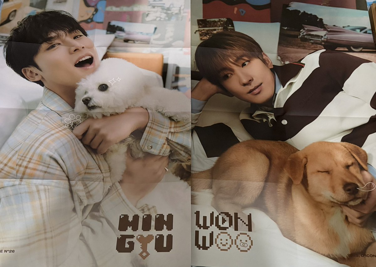 minwonjib's tweet photo. finally opened my white midnight posters and now i feel like crying 😭 MINWON WITH DOGS 😭😭😭 https://t.co/hUPfF5dal7