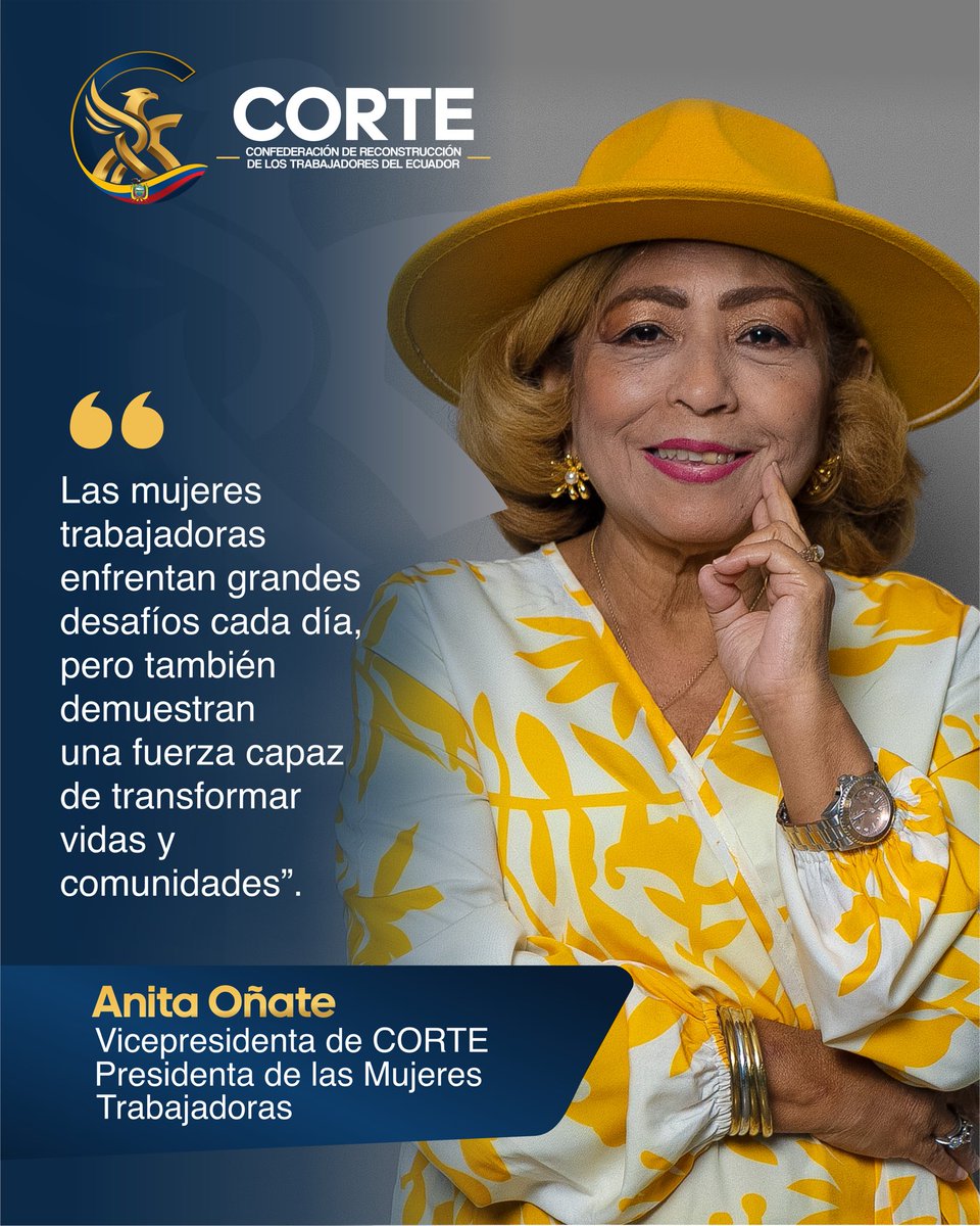 EcuadorCorte's tweet photo. ✅👷🏻‍♀️Detrás de cada conquista laboral hay mujeres que luchan y trabajan sin descanso. En #CORTE, tu esfuerzo y tu voz firme son el pilar de nuestra organización gremial. Aquí las mujeres lideran con el ejemplo y demuestran que este país se reconstruye con su fuerza y dedicación. https://t.co/krg4nmUmyD