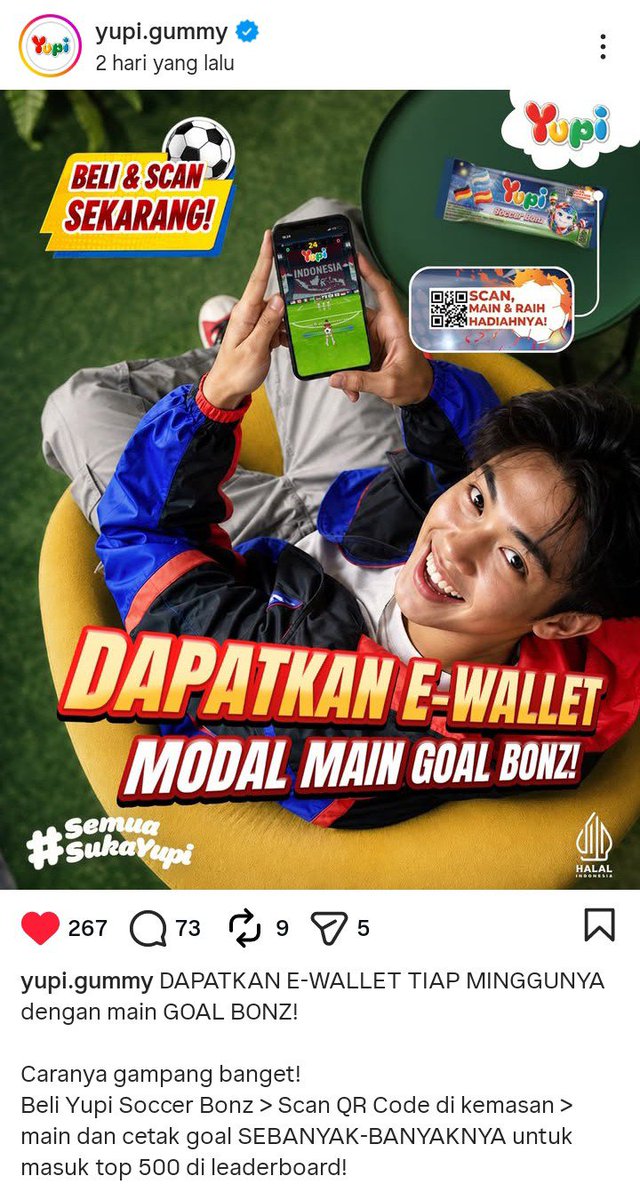 febr__'s tweet photo. @Yupiers @yupi Goal Bonz ⚽️

Yuk ikutan juga, Sobat!
@lazizah26
@Y_Vendy
@ET_Febrian

#SemuaSukaYupi
#KenyalnyaBikinHepi
#GummyMerekYupi https://t.co/UW544USdBq