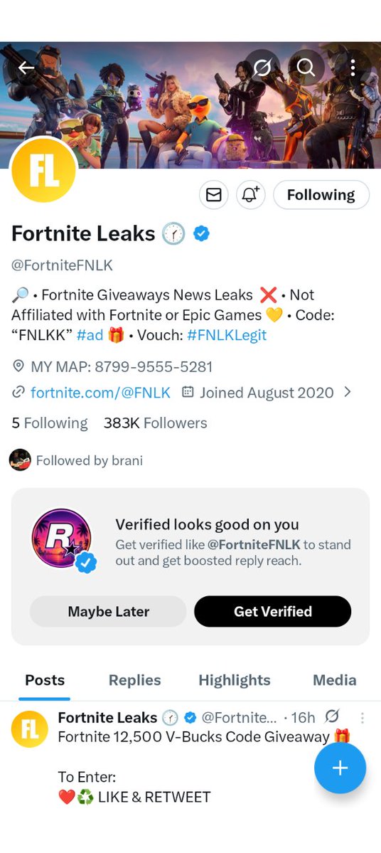 ryanlittle272's tweet photo. @FortniteFNLK @braniyt Done ✅👍 https://t.co/bb8pWEZugH