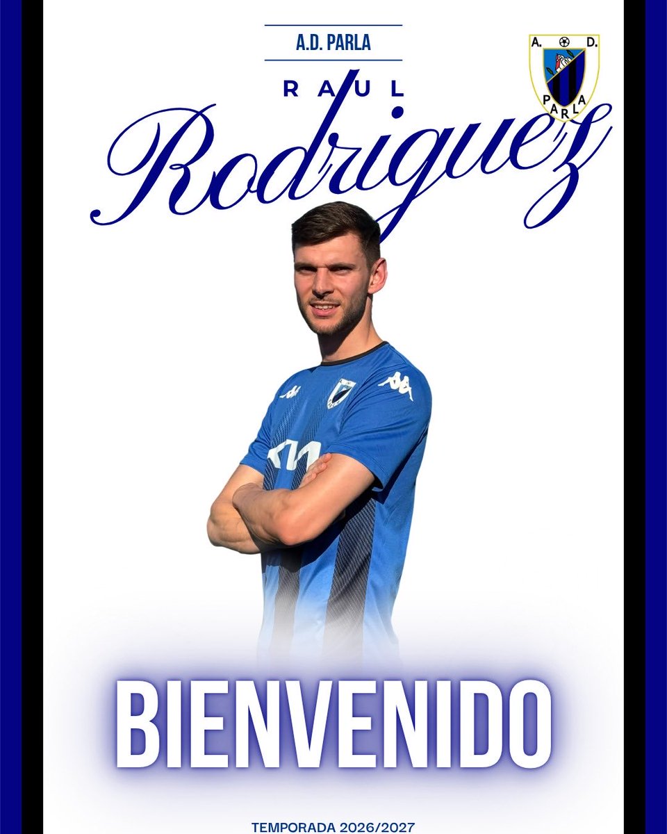 adparla's tweet photo. ✅ 𝐎𝐅𝐈𝐂𝐈𝐀𝐋 | Raúl Rodriguez nuevo fichaje para la temporada 2026/27.

✍🏼 Raúl llega procedente de la @AD_Villaviciosa, central de altura para dar seguridad en la línea defensiva!

👋🏼 Bienvenido a Los Prados! https://t.co/INjgrS0gZp