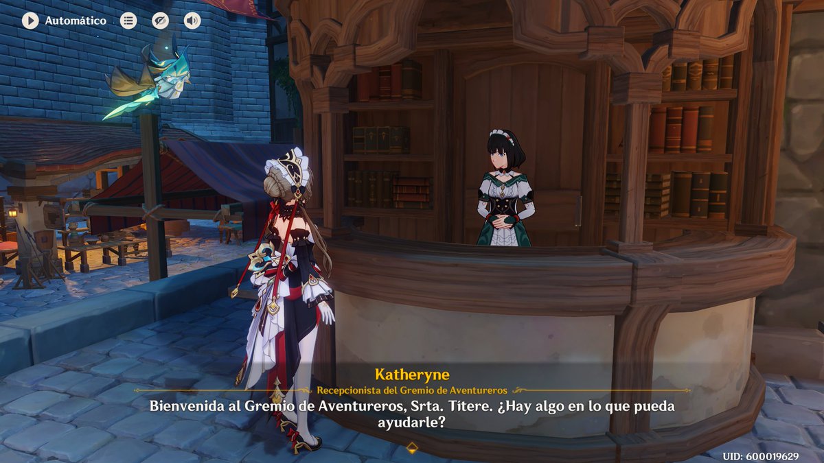 xRaspu's tweet photo. amo los detalles de este juego, si hablas a katheryne con sandrone te trata de srta titere, y si le das adiós, también tiene líneas únicas para sandrone #genshinimpact https://t.co/sn5ZD0a55H