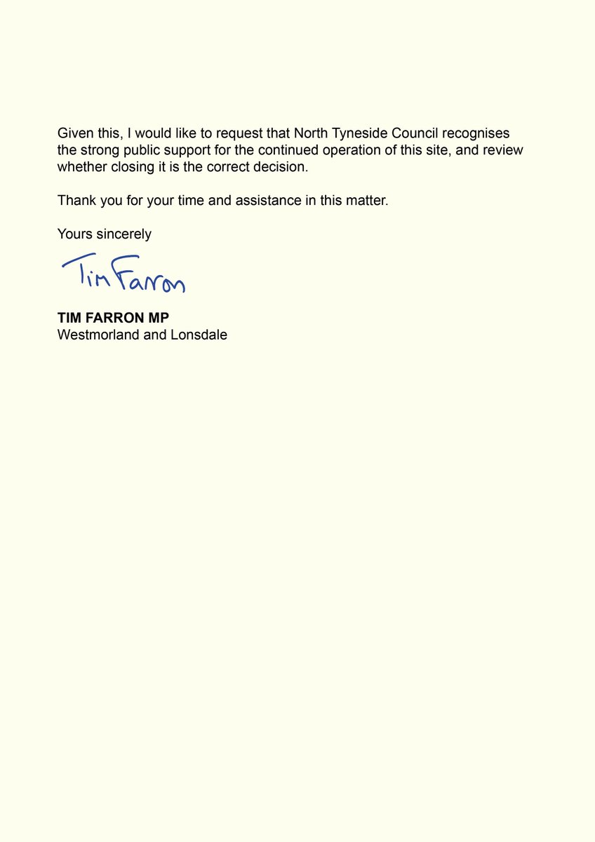timfarron's tweet photo. I'm deeply concerned by the news that North Tyneside Council have announced that they will be closing High Borrans Outdoor Education Centre in Windermere from November.

I've written to the Chief Executive of North Tyneside Council, asking her to urgently review this decision. https://t.co/3MTCDeziqX