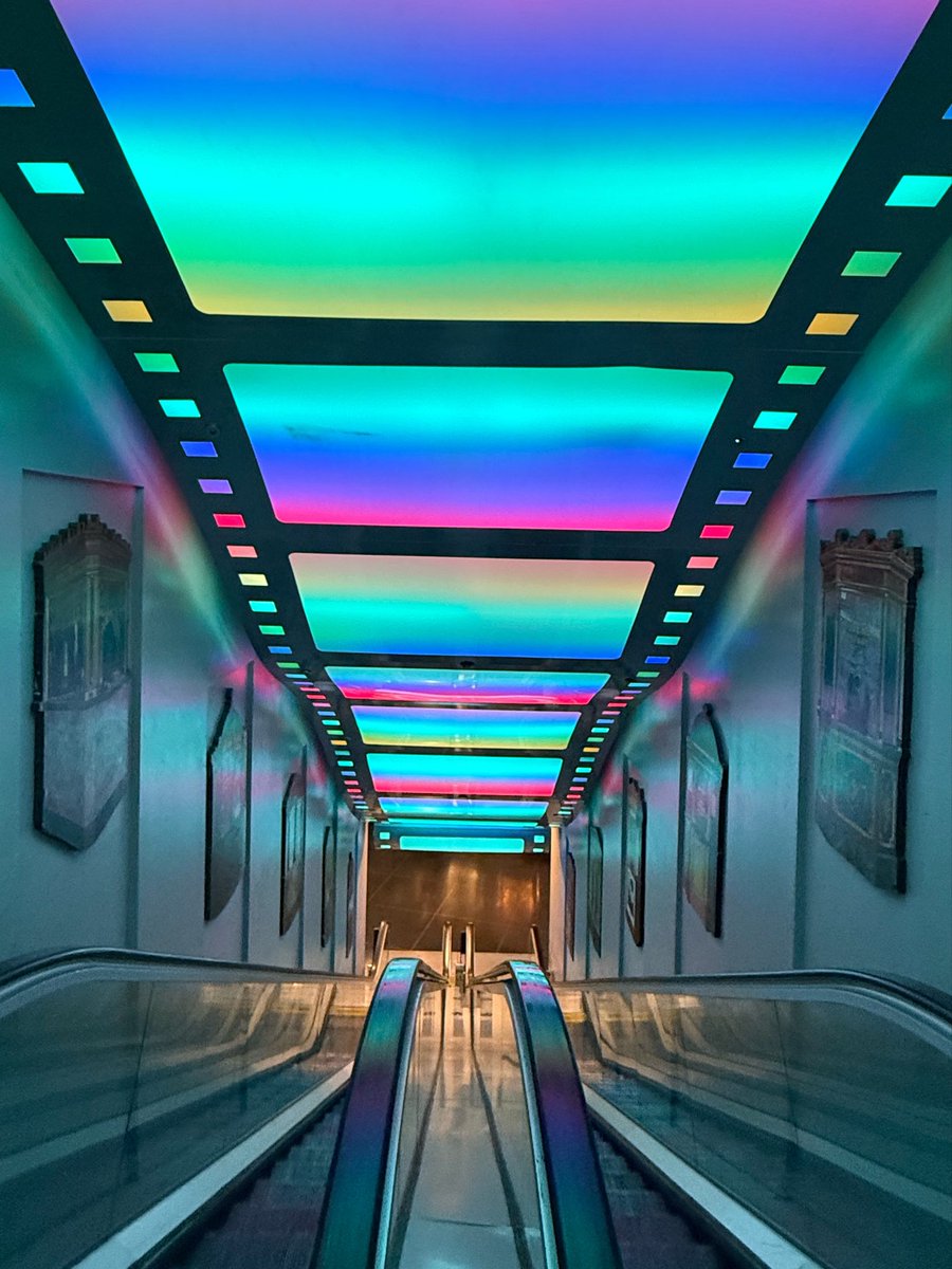 bobgoochman's tweet photo. Lincoln Square rainbow road and a trailer for the Hershey biopic… pretty easy to guess what I’m about to see https://t.co/PLrr0oy9Uy