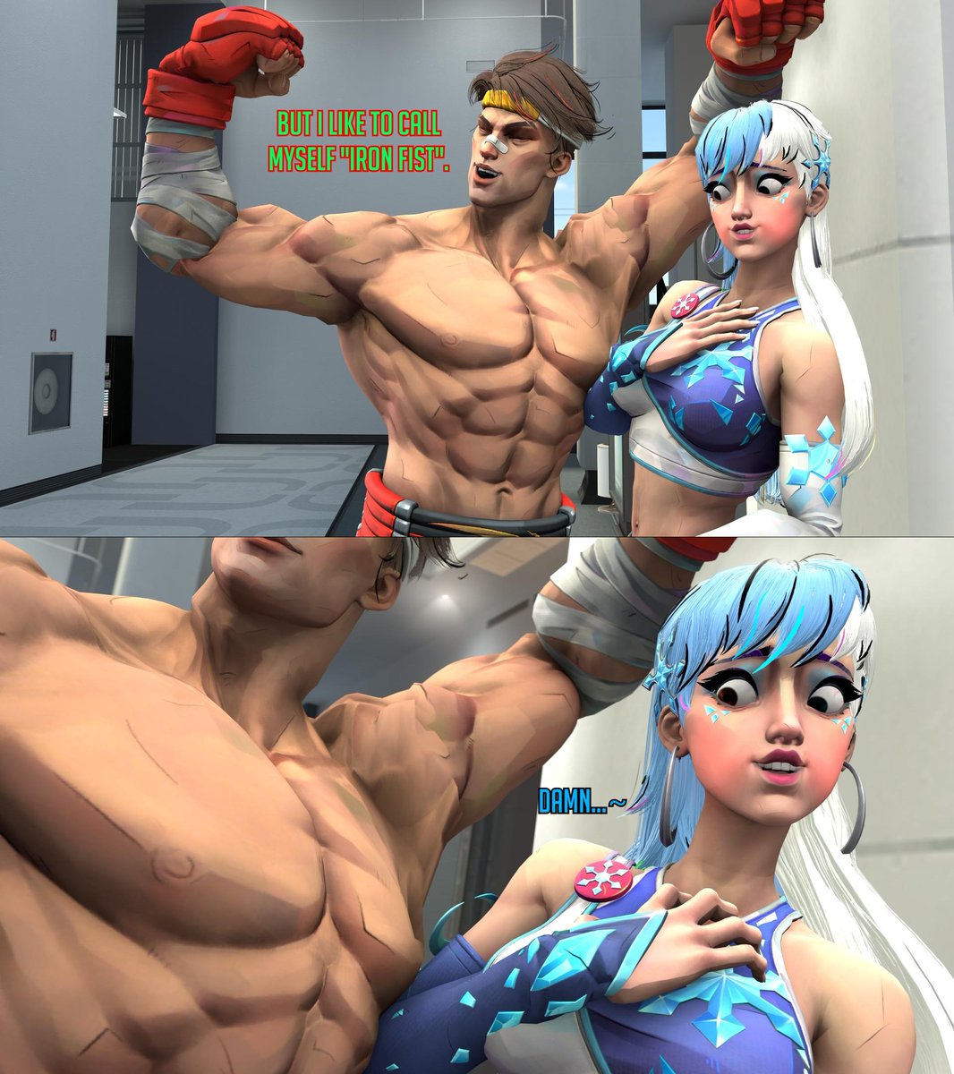 EggheadCobra's tweet photo. Meanwhile on the other side of ESU...
#MarvelRivals #snowfist #ironfist #lunasnow #whitefox #agentsofatlas #sfm #sourcefilmmaker #3d #fanart #comic https://t.co/wxTd0nOZSl