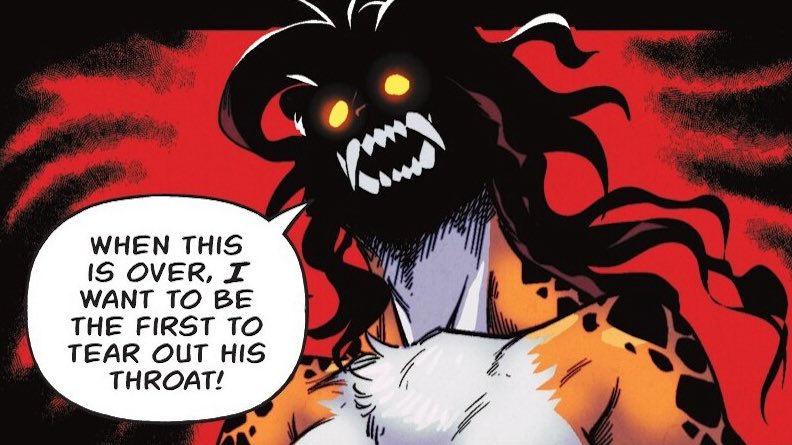 LetsChatComics's tweet photo. Holy shit, Cheetah in DC x Sonic is terrifying. Reminds me of the “Dream Tiger” https://t.co/NbBCYxXheb