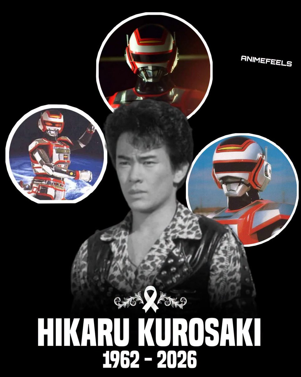 animefeelsx_'s tweet photo. We lost another legend today. 🕊️

Hikaru Kurosaki, best known for portraying Juspion (Jaspion), a beloved hero in the tokusatsu genre, has sadly passed away at the age of 64. https://t.co/weI3aOk0eZ