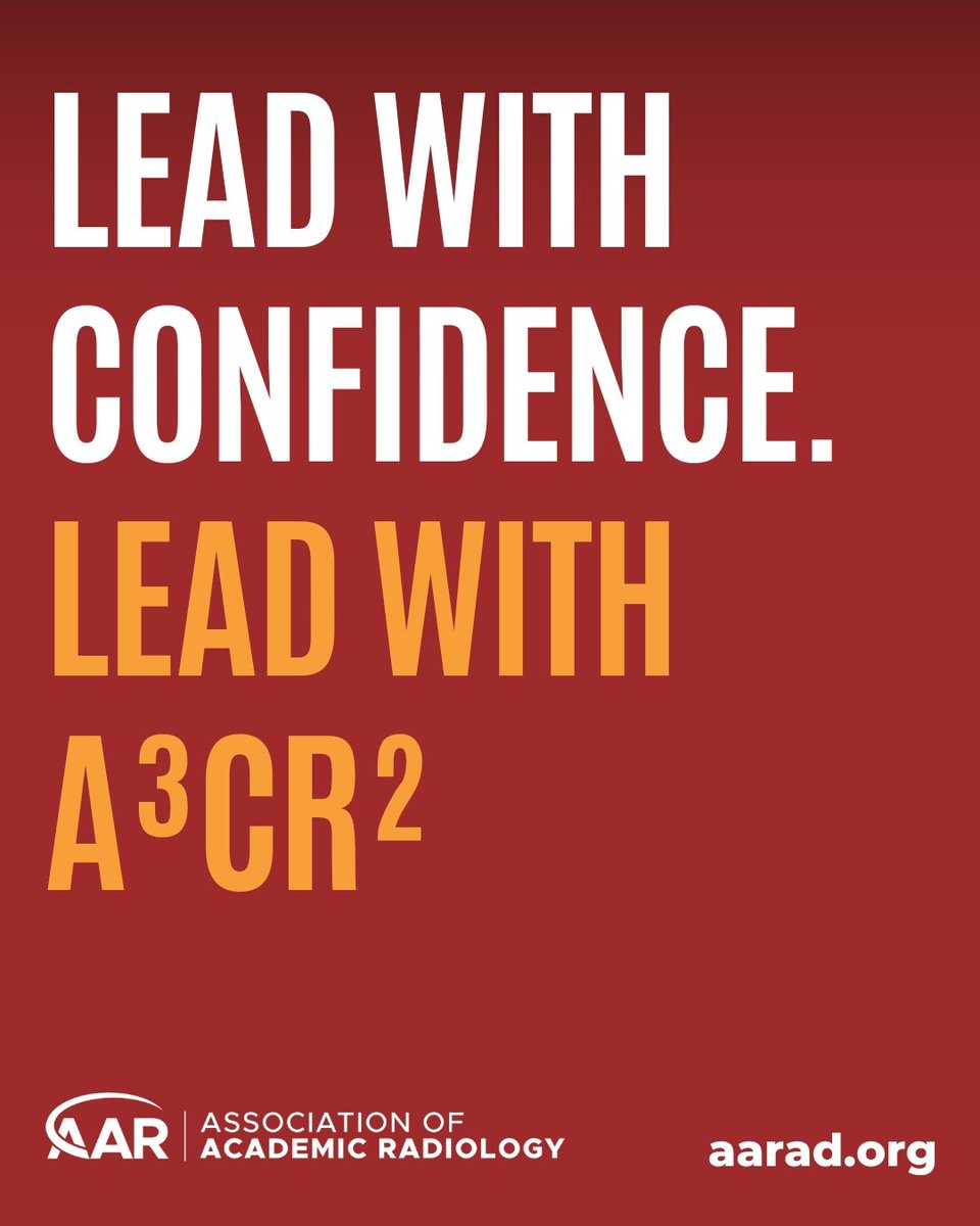 aaradiol's tweet photo. A³CR² connects radiology Chief Residents nationwide — building collaboration, leadership, and lasting professional relationships.
Add it to your AAR membership → https://t.co/CF2NmWXtOg
#A3CR2 #ChiefResidents #AcademicRadiology https://t.co/6VIJW8XoR2