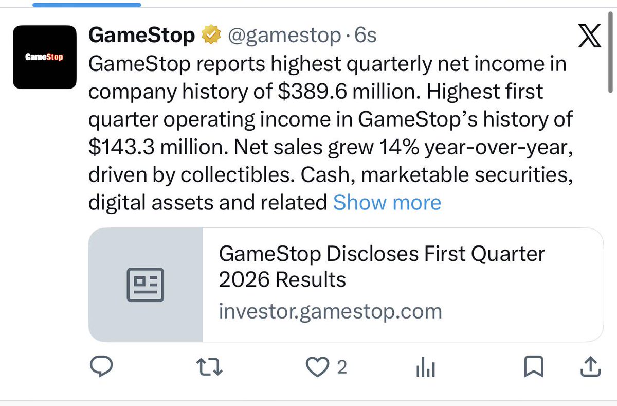 Moon38778946's tweet photo. @JonahBlake People who think this will have any substantial effect on GameStop doesn't know jack about GameStop. https://t.co/IpGdxGIQGG