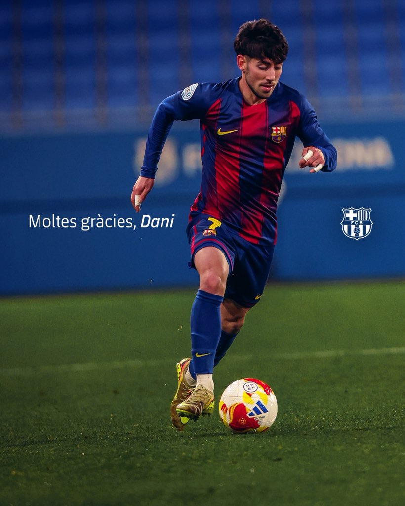 FCBarcelonaB's tweet photo. 🤝 𝐃𝐚𝐧𝐢 𝐑𝐨𝐝𝐫𝐢́𝐠𝐮𝐞𝐳, traspasado al Dinamo Zagreb

🔗 Los detalles del acuerdo: https://t.co/7wfG6bQKiV

🙌🏼 ¡𝘔𝘶𝘤𝘩𝘢 𝘴𝘶𝘦𝘳𝘵𝘦, 𝘋𝘢𝘯𝘪!

💙❤️ https://t.co/Ra8Ia2X4hS