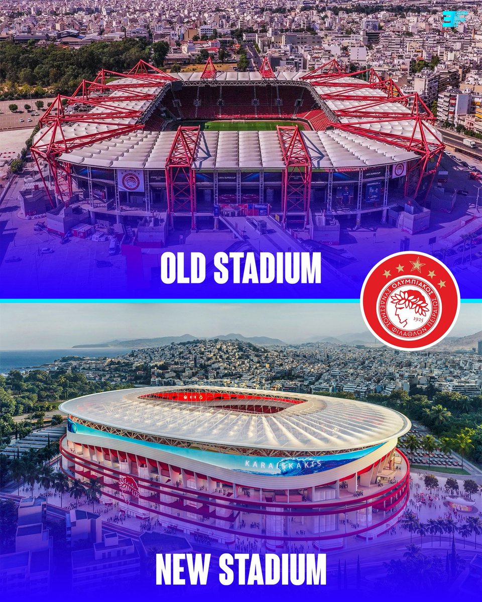 eurofootcom's tweet photo. 🚨🇬🇷 𝐎𝐅𝐅𝐈𝐂𝐈𝐀𝐋 | Olympiacos have confirmed plans to build a new stadium! It will have a capacity of 53,000+. 🏟️✅ https://t.co/8EfPJaE3QJ