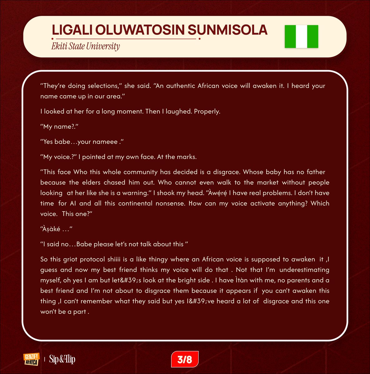genzifyafrica's tweet photo. 4. Ligali O. Sunmisola — Ekiti State University 🇳🇬 https://t.co/twOxTEGZ3O