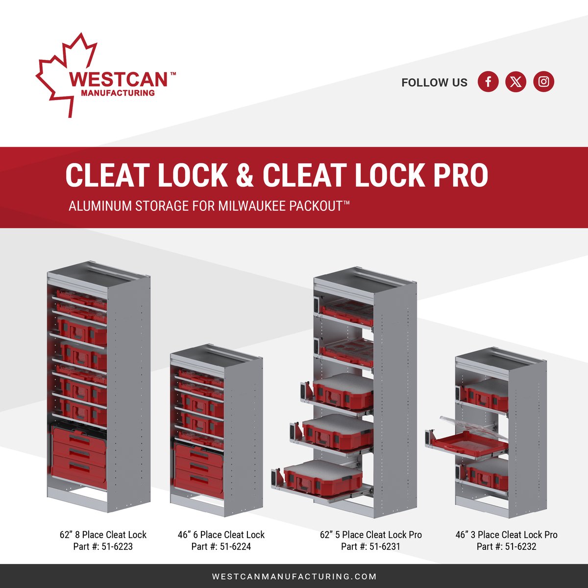 WestcanMfg's tweet photo. Ordering is now simpler—both cabinets include trays, so choosing the right Packout™ storage solution is faster than ever. Need more capacity? Add trays anytime.

See the new configurations: https://t.co/ujIgoTHMmR

#MilwaukeePackout #WestcanManufacturing https://t.co/bQQDgqWN9X