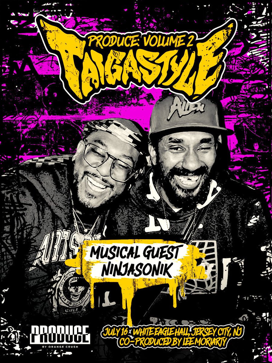 PRODUCENYC's tweet photo. *JUST ANNOUNCED*

NINJASONIK will be our special musical guest!

Produce: Volume 2
TAIGASTYLE
Thursday, July 16, 8 PM 
Pre-Show: 7:30 PM
White Eagle Hall, Jersey City, NJ

Tickets!

https://t.co/FbXlDJM1mL https://t.co/uKVlv5eYfS