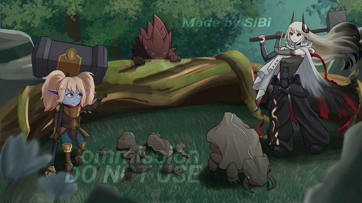 ResinlessPr's tweet photo. Sorry, I haven't been drawing any of your OCs recently. I was working on a commission! This month will be so busy, I also still want to do some artfight attacks :D
#Vgencomm #mudrock #poppy #leagueoflegendsfanart #desktopwallpaper https://t.co/if3XnSYvgt