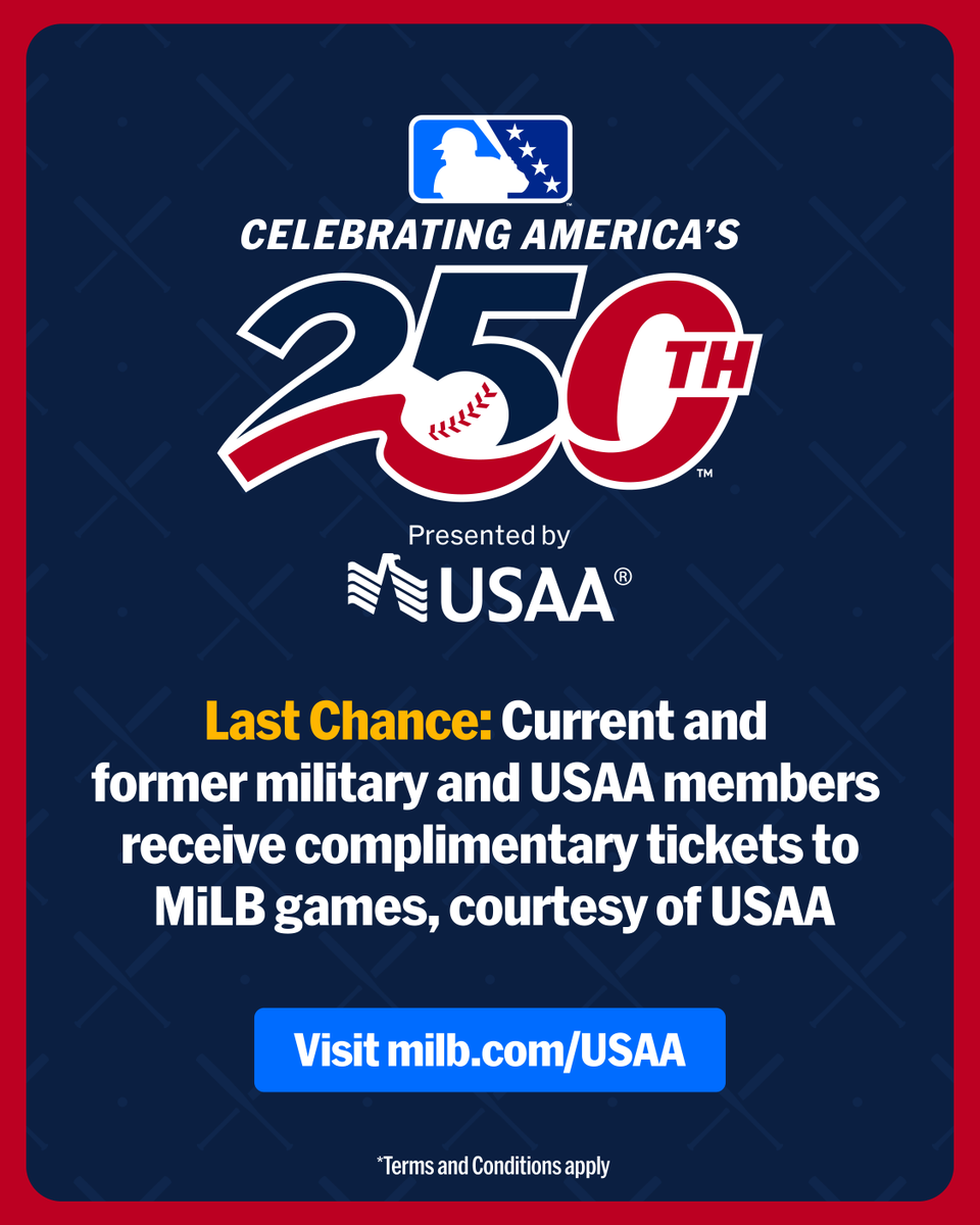HillsboroHops's tweet photo. Current and former military and USAA members receive complimentary tickets to MiLB games, courtesy of @USAA. 

Learn more: https://t.co/F4YisriNYO https://t.co/Yx8srQfgep