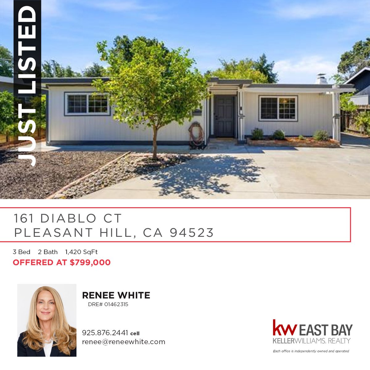 kweastbay's tweet photo. 161 Diablo Ct, Pleasant Hill, CA 94523- Just Listed by Renee White!

#kellerwilliams #bayarearealestate #bayarearealtor https://t.co/ZadllgOHp7