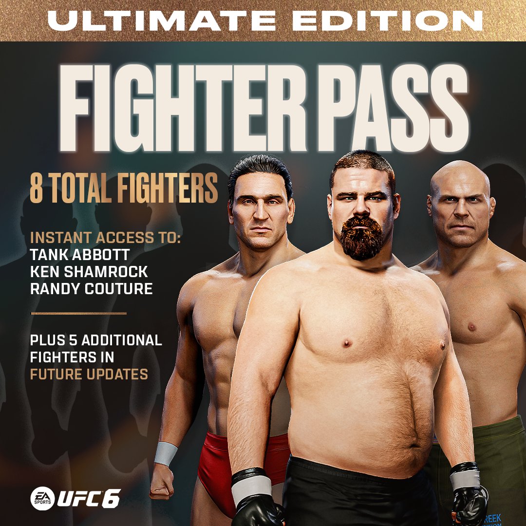 EASPORTSUFC's tweet photo. Power personified! UFC pioneer Tank Abbott is now included in the Fighter Pass just in time for IFW 👊 💥

#UFC6 Ultimate Edition ➡️ https://t.co/OKmxT2IWCI https://t.co/fQIyE0ae6M