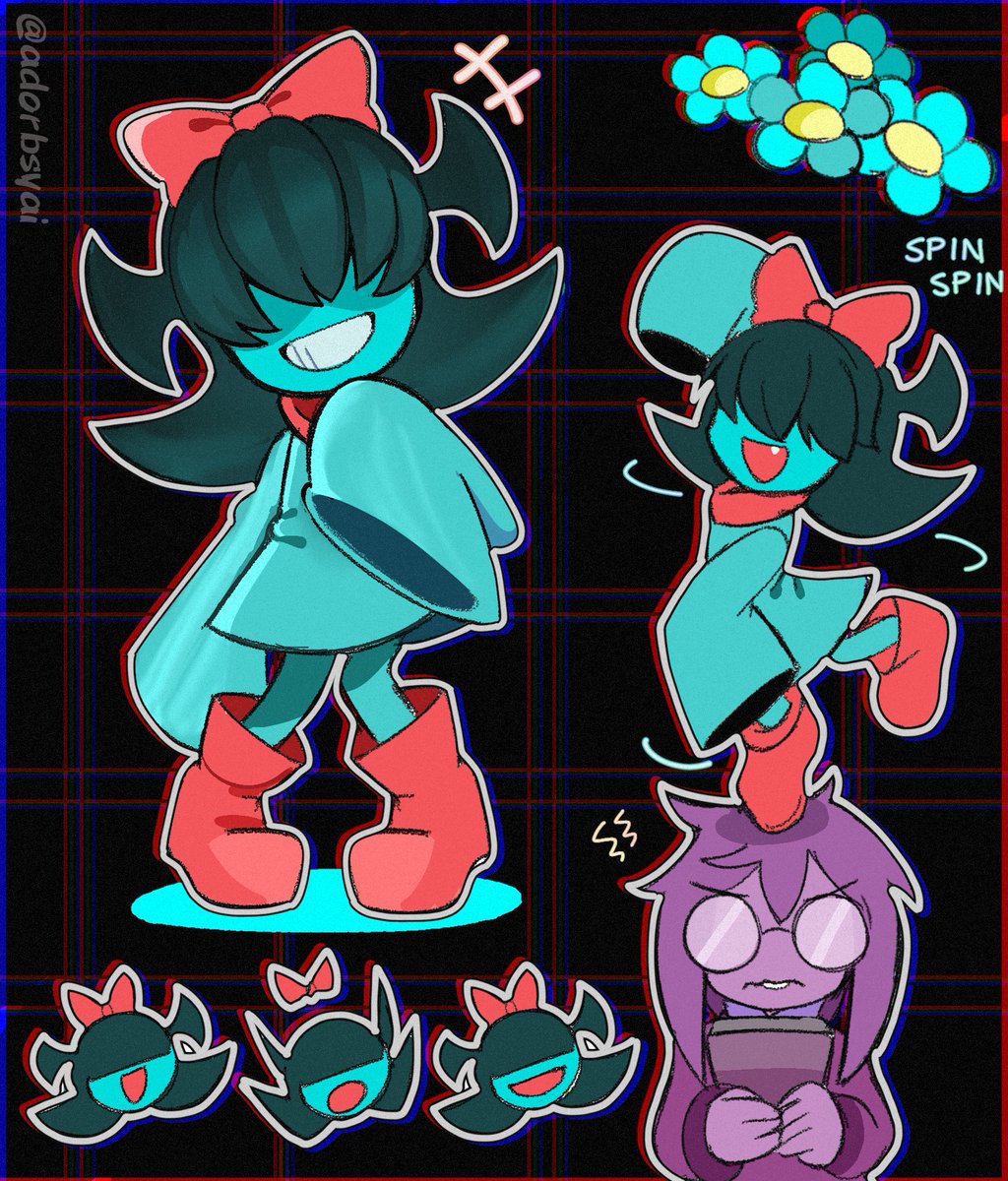 adorbsy_ai's tweet photo. SPIN AQUA SPIN! #deltarune https://t.co/5DljgSZdiZ