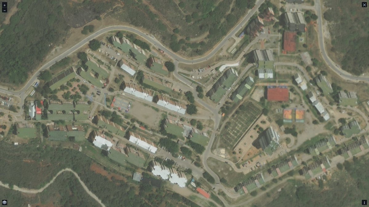 PCazador2021's tweet photo. #DeInteres 🛰️📡Imágenes satelitales de hoy 02/07/26 Complejo Habitacional Ciudad Caribia construido por la Misión Vivienda Venezuela la inspecciona técnica de 137 edificios solo 7 sufrieron daños de las estructuras de menos consideración https://t.co/tE2LAgQSgI