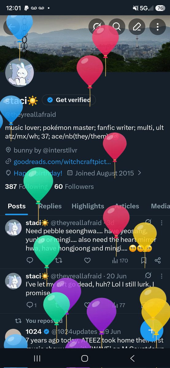 theyreallafraid's tweet photo. balloons day :3 https://t.co/ohHg4ZoioG