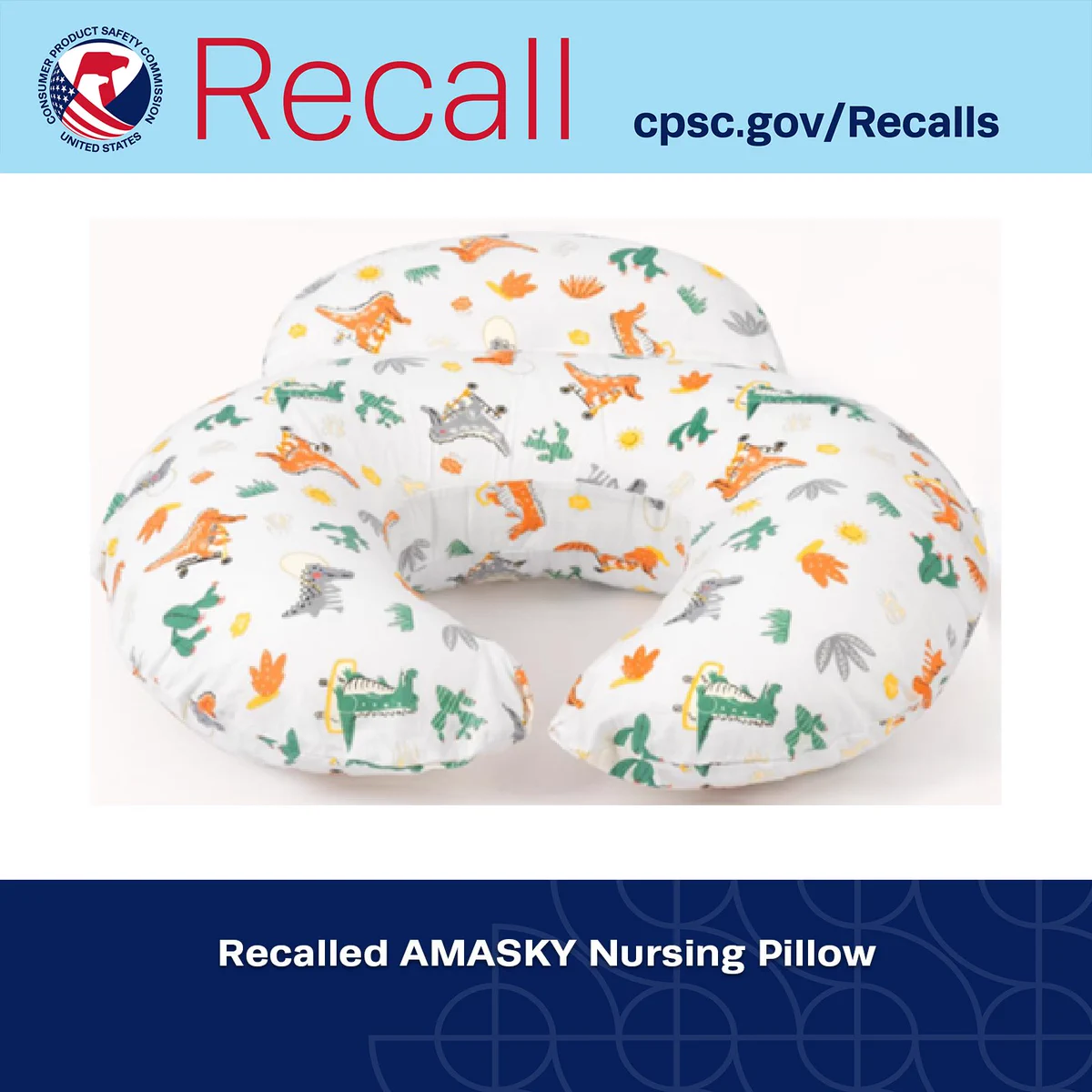 Recalled nursing pillow.