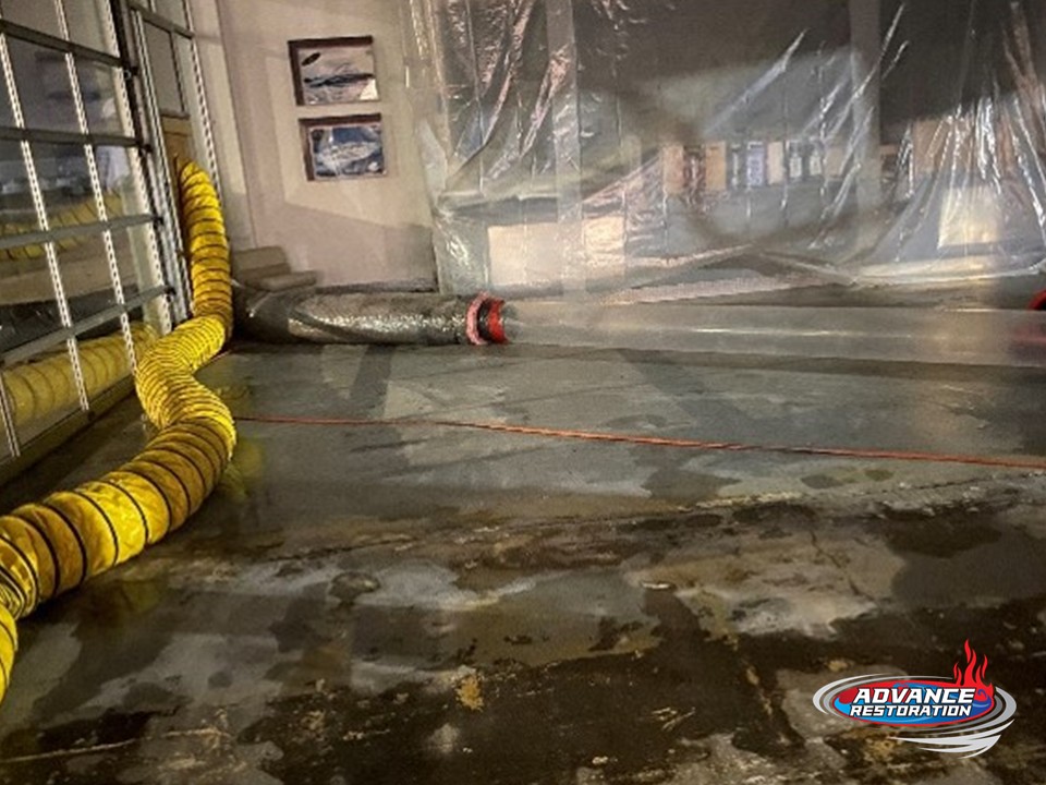 AdvanceRestorat's tweet photo. 💧Water & Mold Damage Restoration at a Marina in St. Clair Shores, Michigan!

Our IICRC-certified team at Advance Restoration was on-site restoring this commercial marina after significant water intrusion and resulting mold damage.

Take a look at the progress: Top Left – Rapid water extraction in the main flooded areas using powerful equipment and extraction hoses to remove standing water quickly.

Top Right & Bottom Right – Full containment with plastic sheeting + our technicians in full PPE performing professional floor grinding and surface preparation. This step safely removes damaged materials and prepares the concrete for proper restoration.

From standing water to controlled remediation — every step is handled with precision, safety, and industry-best practices to eliminate moisture and mold at the source.

We’re proud to help bring this St. Clair Shores marina back to full operation safely and efficiently.

Need expert water damage restoration or mold remediation for your home or business in St. Clair Shores or anywhere in Southeast Michigan?
We’re available 24/7 and have a rapid response team ready to deploy in all nine counties in Southeast Michigan (Wayne County, Macomb County, Oakland County, St. Clair County, Washtenaw County, Monroe County, Lapeer County, Genesee County, and Livingston County).

Call us 24/7: (877) 363-7462

Visit: https://t.co/rTPZGn2354

#AdvanceRestoration #WaterDamageRestoration #MoldRemediation #StClairShores #CommercialRestoration #SoutheastMichigan #IICRC #DisasterRecovery #MichiganRestoration