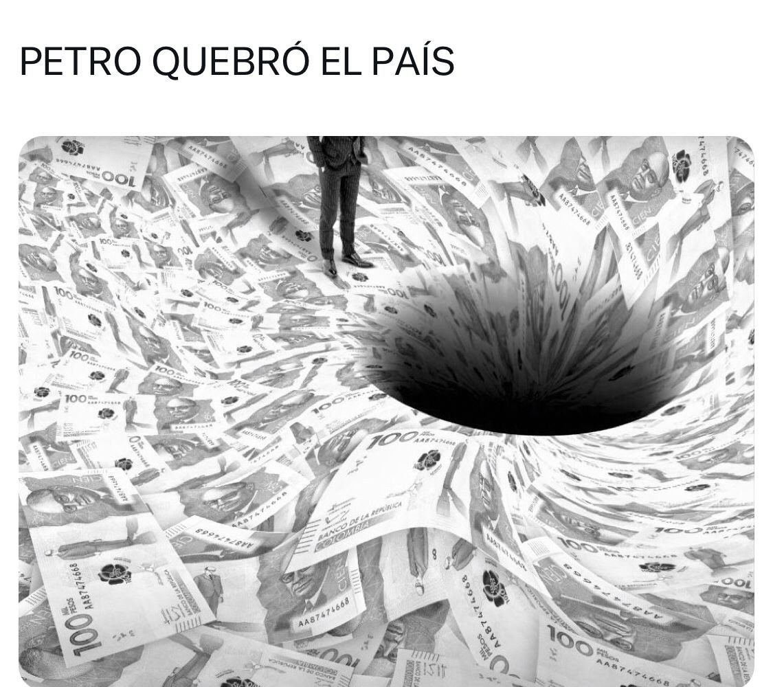 Mariano_OspinaP's tweet photo. ESTOY SEGURO QUE FALTAN MUCHOS MÁS DESFALCOS, MALVERSACIONES Y ROBOS

- 5 billones del robo de la UNGRD
- 3 Billones de ministerio de la igualdad
- 9 billones en nuevos contratos de prestación de servicios para amigos del gobierno PETRO
- 700.000 millones de nuevas embajadas
- 500.000 millones para la minga
- 1 billón para las FARC y el acuerdo de paz
- 3 billones para le Jep
- 100.000 millones para eventos y conciertos del gobierno PETRO
- 40.000 millones para pagar bodegas
- 1.000 millones en viajes, masajistas, estilistas y asesoras de Verónica Alcocer
- 20.000 millones para buses, refrigerios en los eventos del gobierno PETRO
- 100.000 millones en las casas Colombia
- 14.000 millones del contrato de juliana guerrero
- 20.000 millones en los viajes de Francia marquez en África
- 40.000 millones para la fundación de Andrea PETRO
- 50.000 millones para empresa de JULIANA GUERRERO
- 4 billones para EUCLIDES TORRES
- 2 billones para mauricio Armitage
- 80.000 millones para familiares de los ministros del gobierno PETRO
- 7 billones de corrupción en ECOPETROL con Ricardo roa
- 300.000 millones para campalas en findeter
- 30 millones para neru
- 15.000 millones de ayuda para cuba
- 10.000 millones de ayuda para Jamaica
- 200.000 millones de corrupción en min deporte
- 75.000 millones de corrupción en los helicópteros
- 15 billones en aviones de guerra
- 2 billones en el contrato de los pasaportes.
- 4 billones de robo en la nueva EPS administrada por Petro
- 60.000 millones para eventos en RTVC