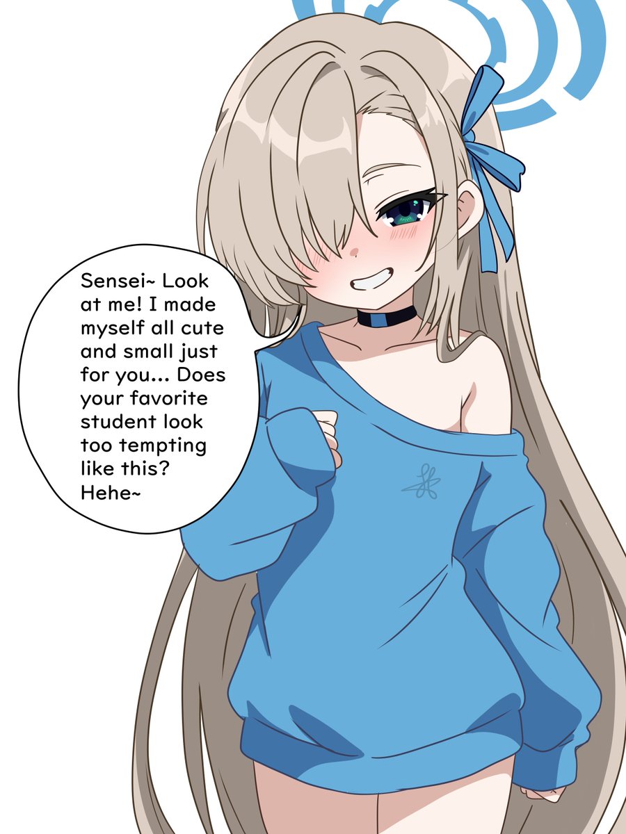 Hanakaji_1's tweet photo. Even a sweater is too big https://t.co/RvxMGCJe7c