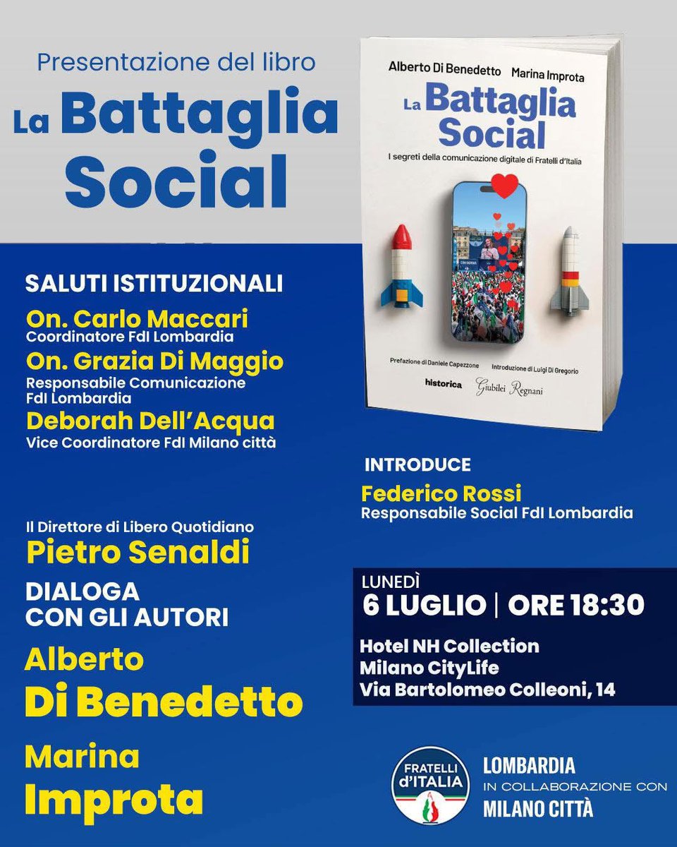 circolo_l's tweet photo. Oggi la politica non può prescindere dai social e dalle nuove forme din comunicazione. Non mancate! @FratellidItalia https://t.co/TYnYkt8SLn