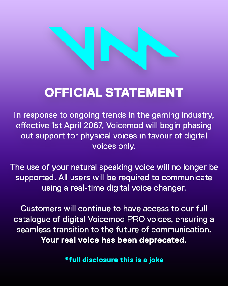 voicemod's tweet photo. https://t.co/0JgYjSZrFr